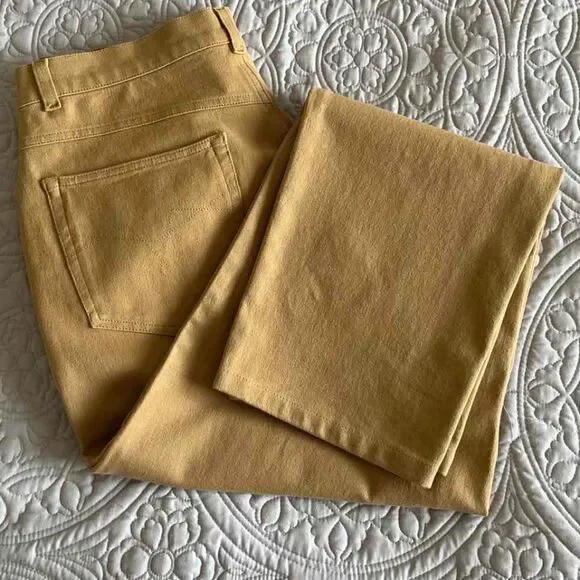 Escada Sport Women’s Yellow Stretchy Jean Pants size 12-14 - Picture 6 of 16